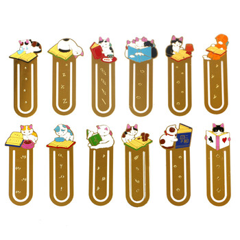 Kawaii Cats Σελιδοδείκτες Μεταλλικό σημειωματάριο Journal Planner Clips Χαριτωμένο βιβλίο βάσης σελίδας Κορεατικά επιστολόχαρτα Εργαλεία ανάγνωσης Αναλώσιμα γραφείου