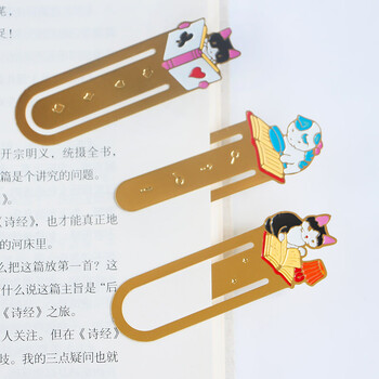 Kawaii Cats Σελιδοδείκτες Μεταλλικό σημειωματάριο Journal Planner Clips Χαριτωμένο βιβλίο βάσης σελίδας Κορεατικά επιστολόχαρτα Εργαλεία ανάγνωσης Αναλώσιμα γραφείου