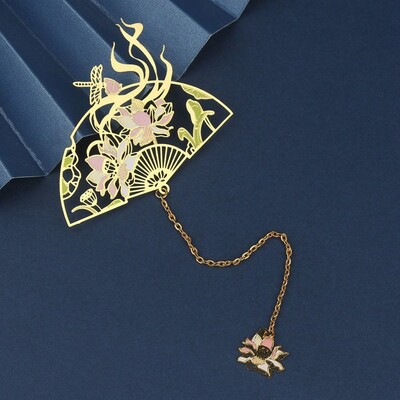 Hiina stiilis metallist õõnes järjehoidja Keelatud linnakett Järjehoidja Lugemine Raamatu klipp Raamatu lehekülg Lehekülje marker