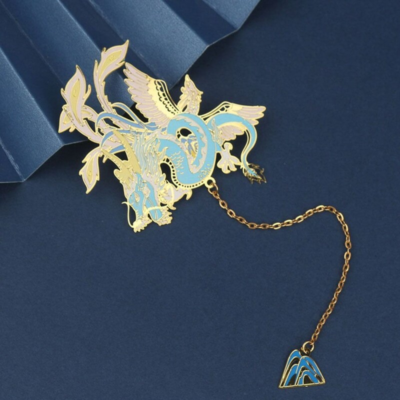 Hiina stiilis metallist õõnes järjehoidja Keelatud linnakett Järjehoidja Lugemine Raamatu klipp Raamatu lehekülg Lehekülje marker