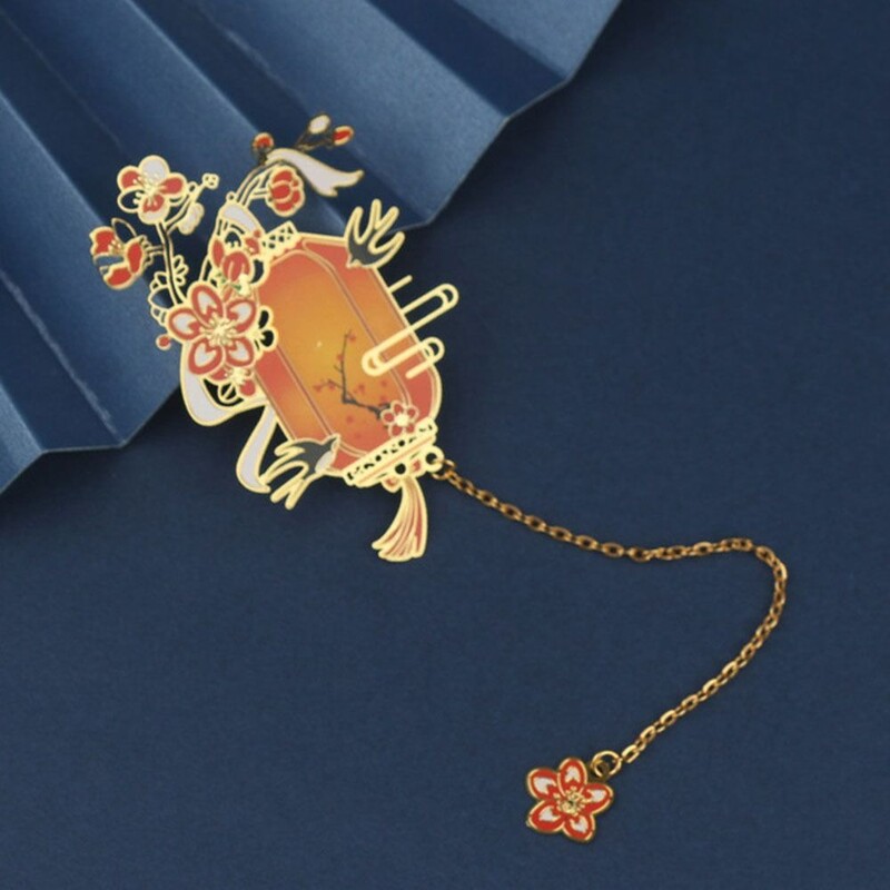 Hiina stiilis metallist õõnes järjehoidja Keelatud linnakett Järjehoidja Lugemine Raamatu klipp Raamatu lehekülg Lehekülje marker