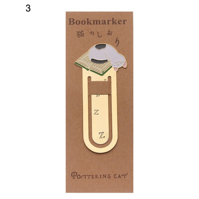 1PC Funny Lovely Cats Επίχρυσος φάκελος βιβλίου Ετικέτα Αναλώσιμα γραφείου W42s Student Creative Γραφική ύλη Μεταλλικός σελιδοδείκτης