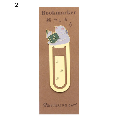 1PC Funny Lovely Cats Επίχρυσος φάκελος βιβλίου Ετικέτα Αναλώσιμα γραφείου W42s Student Creative Γραφική ύλη Μεταλλικός σελιδοδείκτης