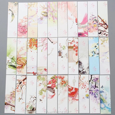 30 tk Hiina disainiga maalimiskaardid vanamoodsad karbis mälestustarbed Jy27 20 dropship paberist järjehoidjad