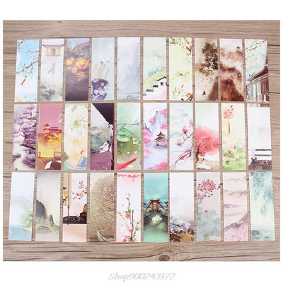 30 tk Hiina disainiga maalimiskaardid vanamoodsad karbis mälestustarbed Jy27 20 dropship paberist järjehoidjad