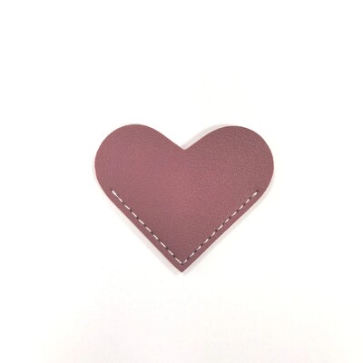 2 buc. Semn de carte din piele PU Semn de carte inimă mini-portabil Cadou inimă Semn de carte Dosar pentru colț Husă de protecție Rechizite școlare