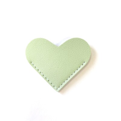 2 buc. Semn de carte din piele PU Semn de carte inimă mini-portabil Cadou inimă Semn de carte Dosar pentru colț Husă de protecție Rechizite școlare