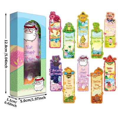 20 tk Naljakas laser lilleline järjehoidja kirjatarbed Isikupärastatud armsa kujuga lugemislehehoidja paber lugemiseks loomade raamatumarker lastele