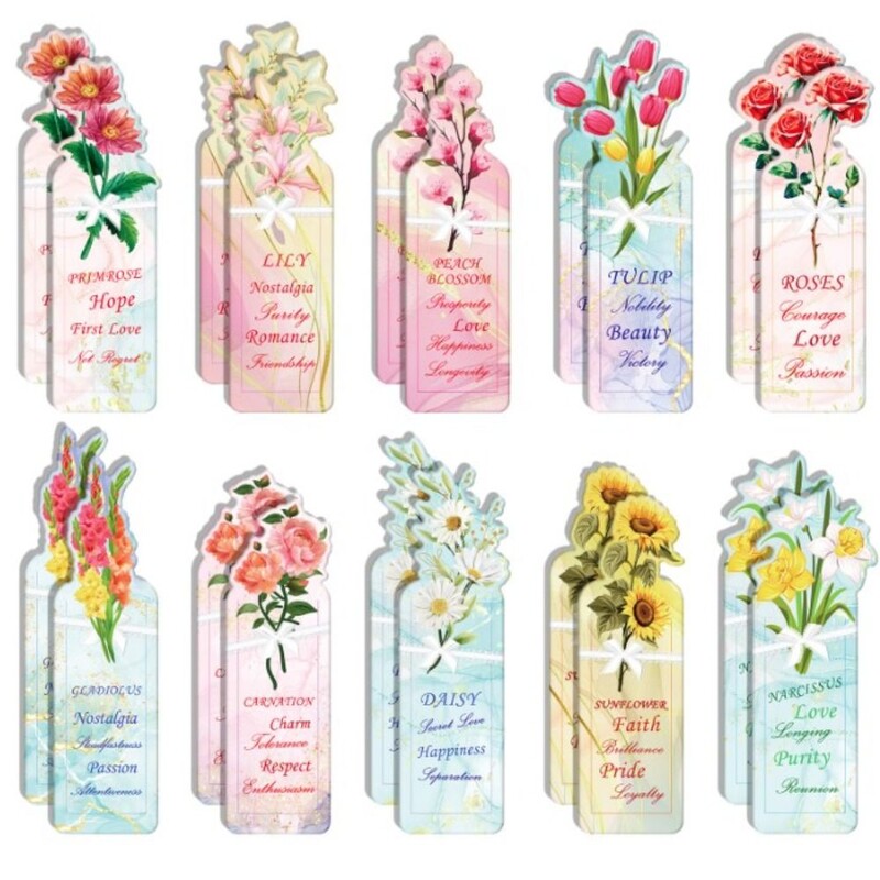 20 tk Naljakas laser lilleline järjehoidja kirjatarbed Isikupärastatud armsa kujuga lugemislehehoidja paber lugemiseks loomade raamatumarker lastele