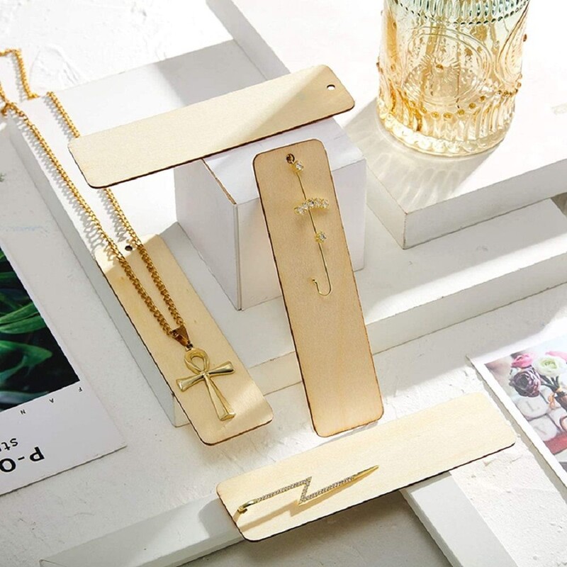 10 tk puidust järjehoidja trossiga tühi DIY käsitsi valmistatud käsitöö lõpetamata sildid tühjad registrid Järjehoidja kooli kontoritarbed