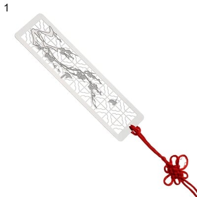 Metāla dobas grāmatzīmes ķīniešu stila sarkans mezgls radošs grāmatu klips Nerūsējošā tērauda lappuses Marka Kaligrāfija Glezniecība Bērni Dāvana