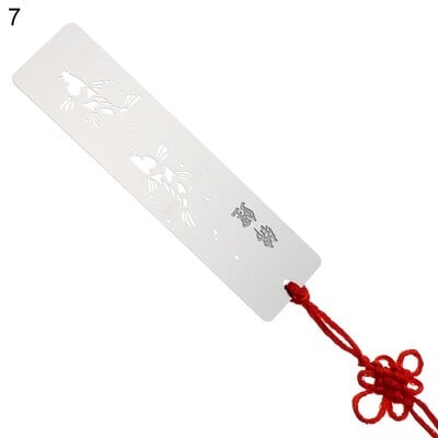 Metāla dobas grāmatzīmes ķīniešu stila sarkans mezgls radošs grāmatu klips Nerūsējošā tērauda lappuses Marka Kaligrāfija Glezniecība Bērni Dāvana