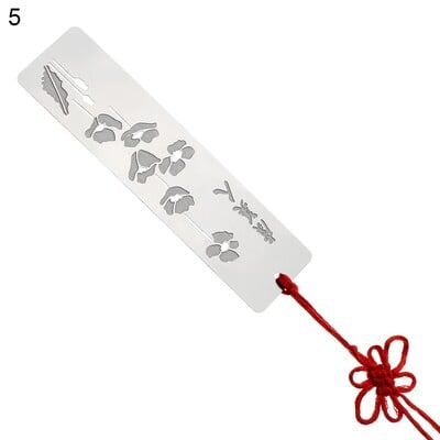 Metāla dobas grāmatzīmes ķīniešu stila sarkans mezgls radošs grāmatu klips Nerūsējošā tērauda lappuses Marka Kaligrāfija Glezniecība Bērni Dāvana