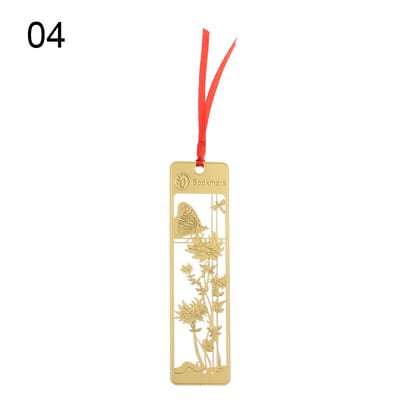 Metāla dobas grāmatzīmes ķīniešu stila sarkans mezgls radošs grāmatu klips Nerūsējošā tērauda lappuses Marka Kaligrāfija Glezniecība Bērni Dāvana