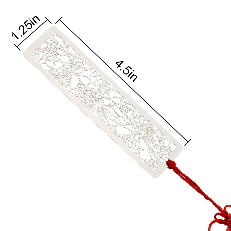 Metāla dobas grāmatzīmes ķīniešu stila sarkans mezgls radošs grāmatu klips Nerūsējošā tērauda lappuses Marka Kaligrāfija Glezniecība Bērni Dāvana