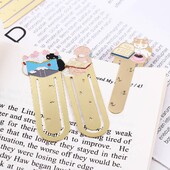 Armsad tudengikingitused, lugemine multifilmid Paberklambrid Loomad Kassipojad Raamatumärk Järjehoidja Metallist Järjehoidja Kassi järjehoidja