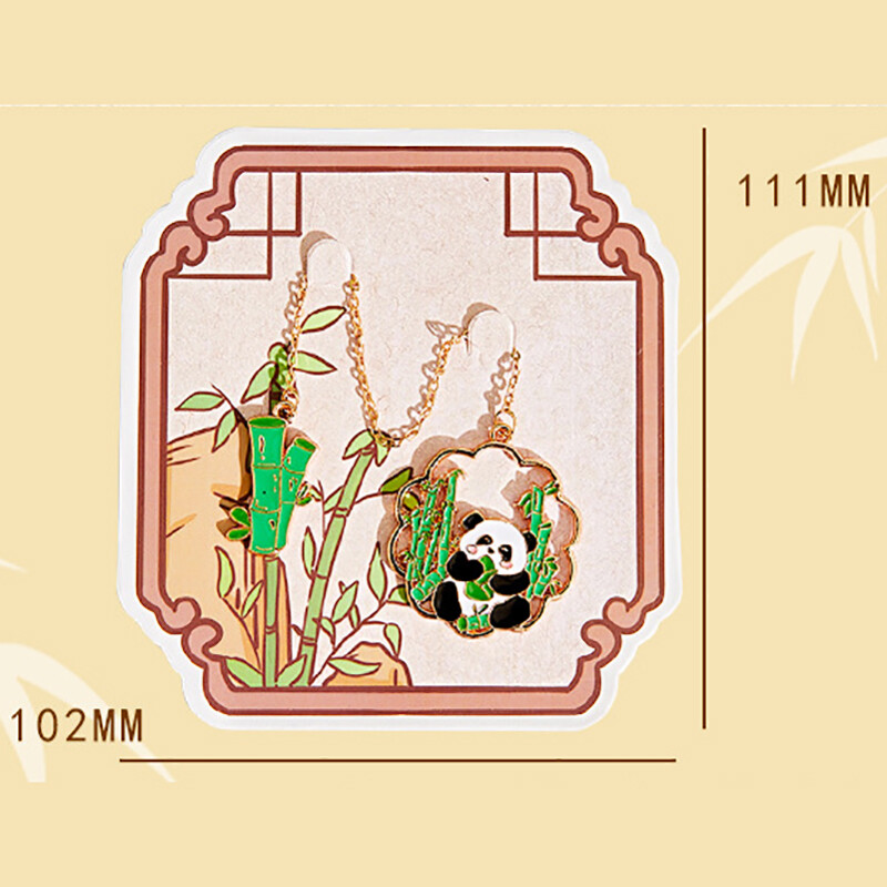 Semn de carte Panda în stil chinezesc pandantiv cu ciucuri Clip pentru cărți retro Semn de paginare din metal Semn de paginație pentru studenți Articole de papetărie pentru școală Rechizite de birou