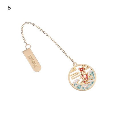 Metallist õõnes järjehoidja paabulinnuvärv messing Järjehoidja raamatuklamber Tutt Lehtede märkimine Hiina stiilis kooli kontoritarbed kingitus