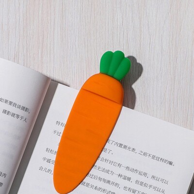 Kawaii Cartoon Carrot Bookmark for Student Βιβλιοθήκη Βιβλιοδετικό Ευρετήριο Divider Reader Χαρτικά Σχολικά είδη γραφείου