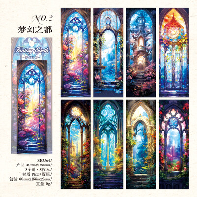 Yoofun 8 kom/lot Kreativne knjižne oznake Fantasy Earth Card Papir Diy Dekorativni materijal Oznake za knjige Studenti Prijatelji Poklon