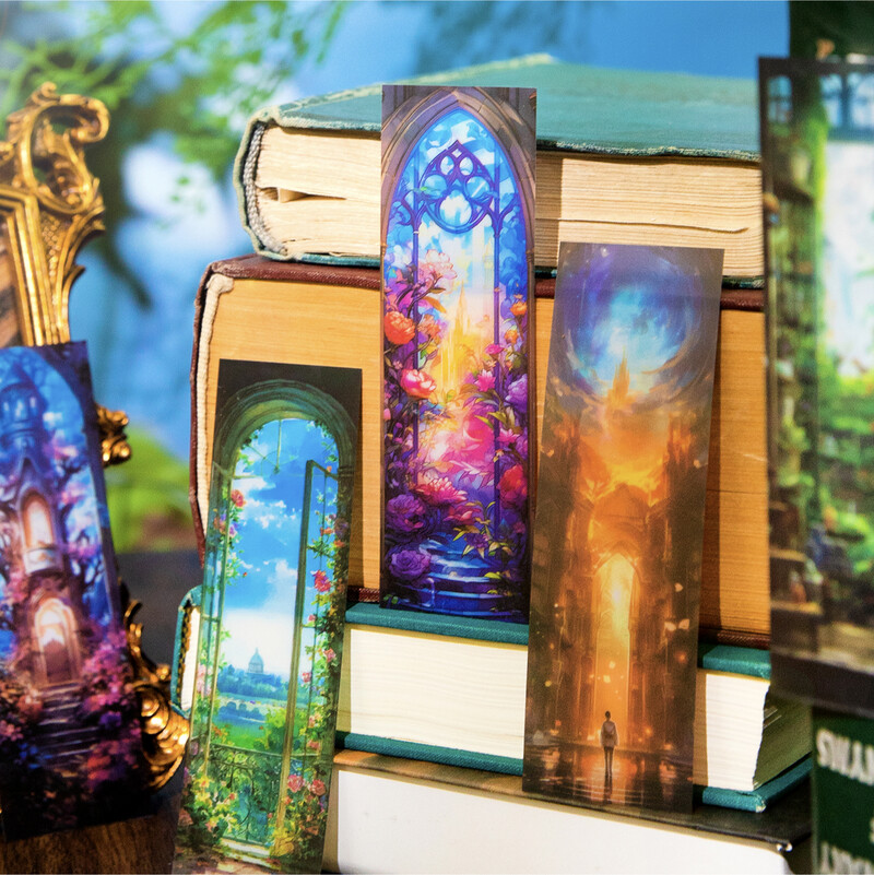 Yoofun 8 kom/lot Kreativne knjižne oznake Fantasy Earth Card Papir Diy Dekorativni materijal Oznake za knjige Studenti Prijatelji Poklon
