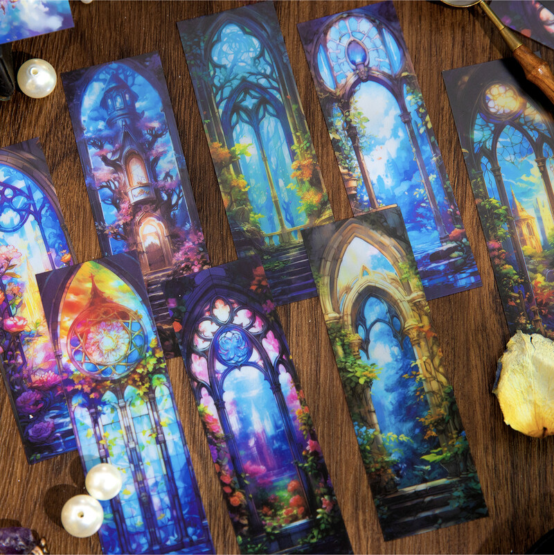 Yoofun 8 kom/lot Kreativne knjižne oznake Fantasy Earth Card Papir Diy Dekorativni materijal Oznake za knjige Studenti Prijatelji Poklon