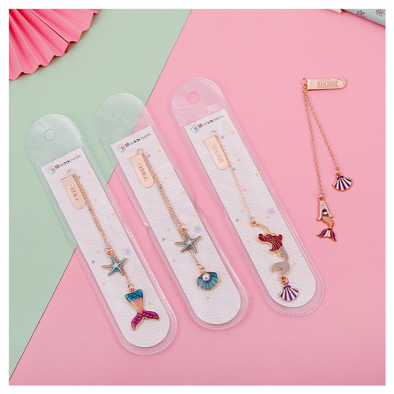 Ellen Brook 1 бр. Карикатура Русалка Училищни офис консумативи Подаръчни отметки Сладък Kawaii Забавни канцеларски материали