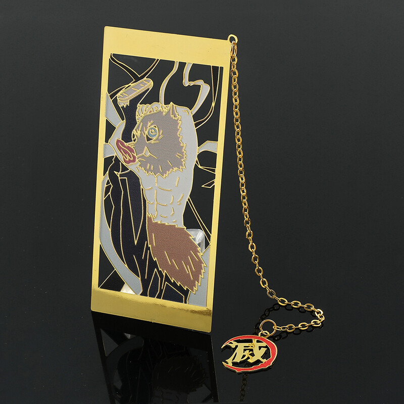 kimetsu no yaiba Demon Slayer metallist õõnes järjehoidja Hiina stiilis tutti järjehoidja raamatu Cosplay jaoks Kamado Tanjirou märgi rekvisiidid