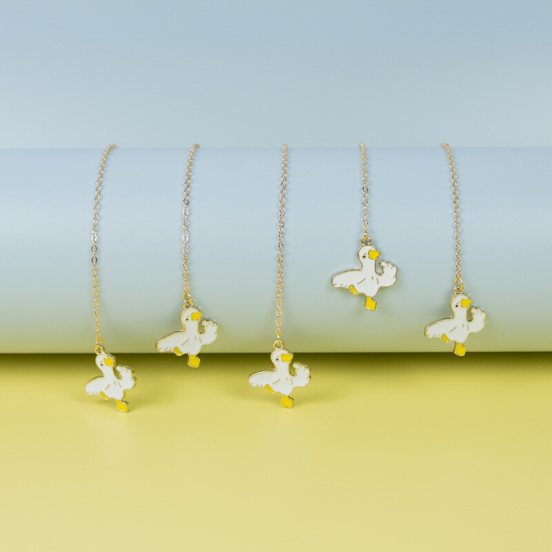 Duck Bookmarks for Books Kirjatarbed Uudsus Armas metallist Järjehoidja Multifilmi Raamatumarkerid Kooli kontoritarbed