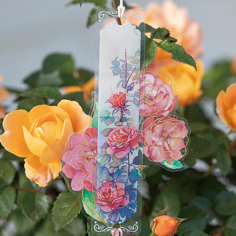 4Style 6tk/komplekt Lilleline PVC Järjehoidja Tuule Levikirjasari Ilusa Tüdruku Käsiraamat Kaunistuskaart Veekindel tutt