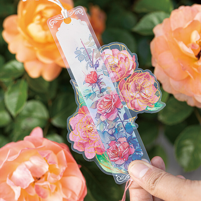 4Style 6tk/komplekt Lilleline PVC Järjehoidja Tuule Levikirjasari Ilusa Tüdruku Käsiraamat Kaunistuskaart Veekindel tutt