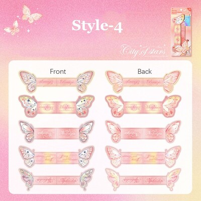 10Pcs/Pack Butterfly Design Oznaka Oznaka Stranica za čitanje Isječak Paginacije Oznaka Oznaka stranice knjige Uredski školski pribor