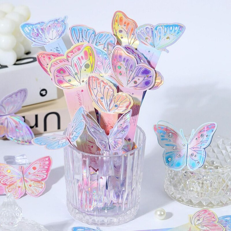 10Pcs/Pack Butterfly Design Oznaka Oznaka Stranica za čitanje Isječak Paginacije Oznaka Oznaka stranice knjige Uredski školski pribor