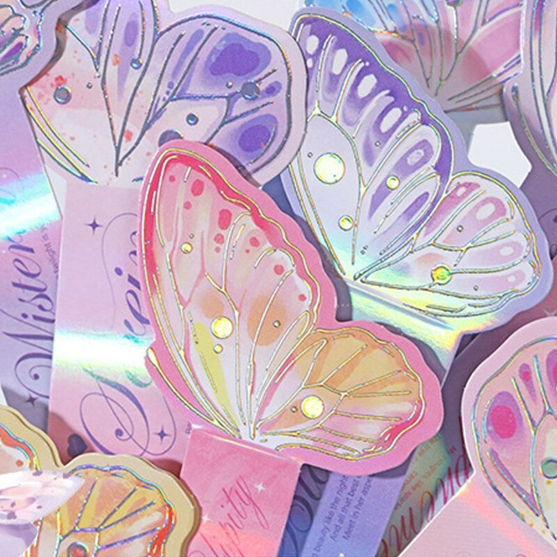 10Pcs/Pack Butterfly Design Oznaka Oznaka Stranica za čitanje Isječak Paginacije Oznaka Oznaka stranice knjige Uredski školski pribor