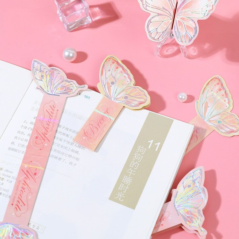 10Pcs/Pack Butterfly Design Oznaka Oznaka Stranica za čitanje Isječak Paginacije Oznaka Oznaka stranice knjige Uredski školski pribor