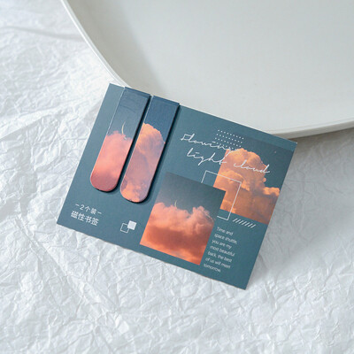 2tk/komplekt Fantaasiapilved Päike Kuu Magnetjärjehoidjad Õpilaste Raamatulehehoidja Lugemisesemed Korea kirjatarbed Kontoritarbed