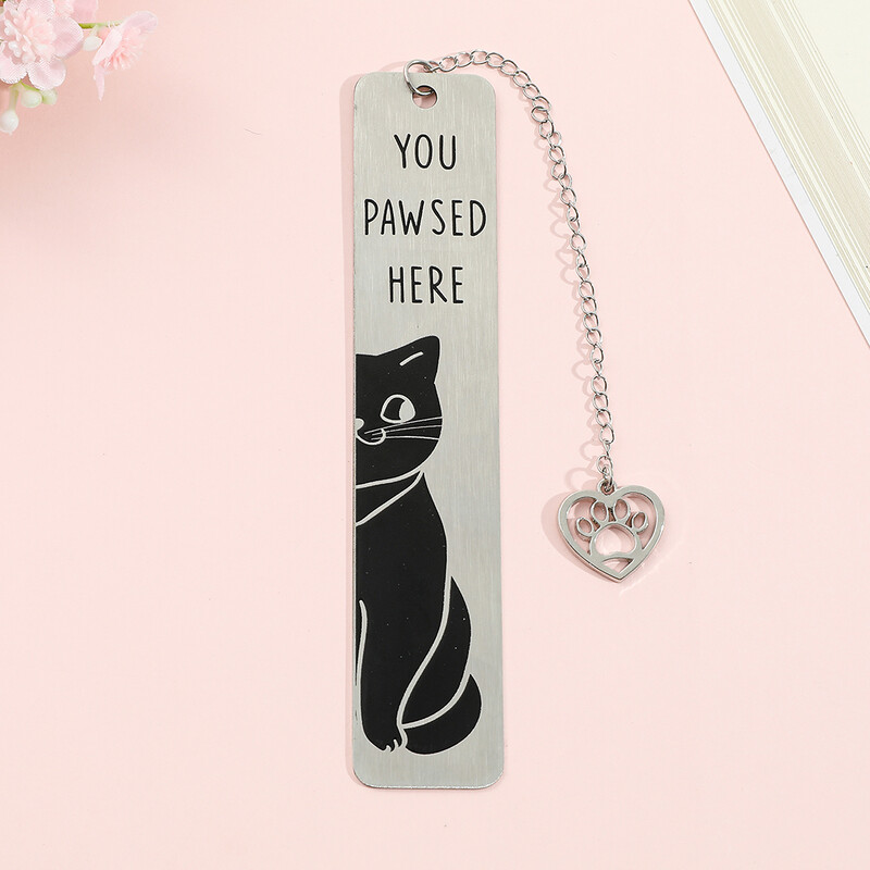 Lemmikkasside järjehoidjad Roostevabast terasest raamatumärk raamatusõpradele Kirjatarbed kassisõpradele Täiuslikud kingitused Kontoritarbed meestele, naistele