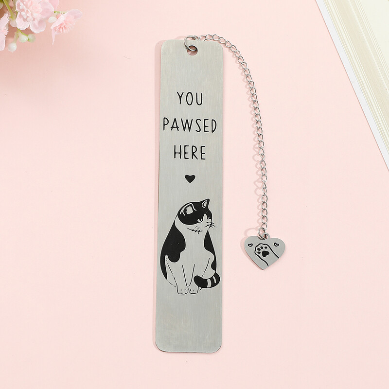 Lemmikkasside järjehoidjad Roostevabast terasest raamatumärk raamatusõpradele Kirjatarbed kassisõpradele Täiuslikud kingitused Kontoritarbed meestele, naistele