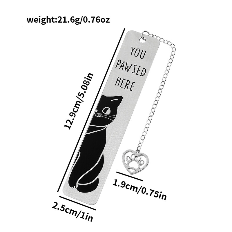 Lemmikkasside järjehoidjad Roostevabast terasest raamatumärk raamatusõpradele Kirjatarbed kassisõpradele Täiuslikud kingitused Kontoritarbed meestele, naistele