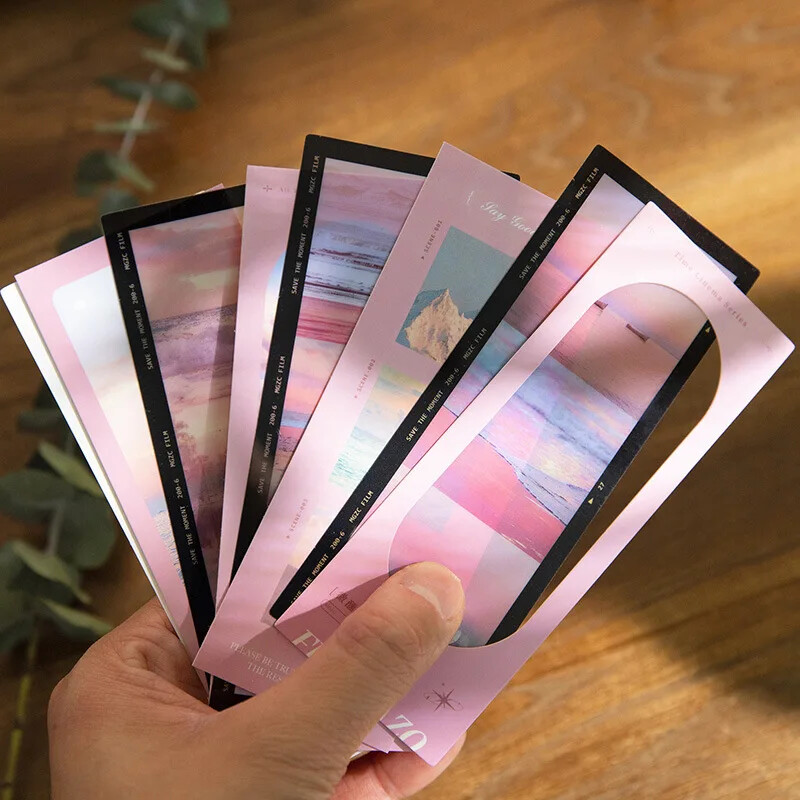 7 tk/pakk Kuu luuletuse sari PVC järjehoidjad Maastikukirjandus Kunstikaardid DIY dekoratiivsed järjehoidjad