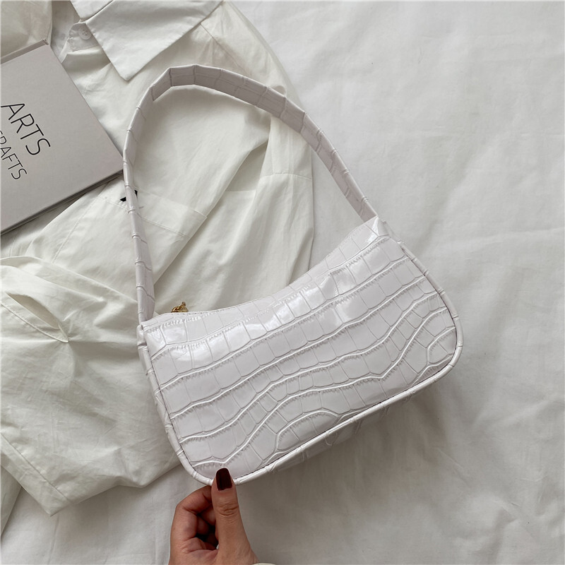 Suvised lihtsad kotid 2022 Uus moodne Interneti-kuulsuste lihtne kaenlaaluse õlakott Moodne krokodillimustriga ketikott