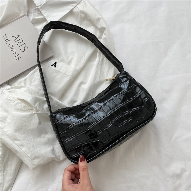 Suvised lihtsad kotid 2022 Uus moodne Interneti-kuulsuste lihtne kaenlaaluse õlakott Moodne krokodillimustriga ketikott