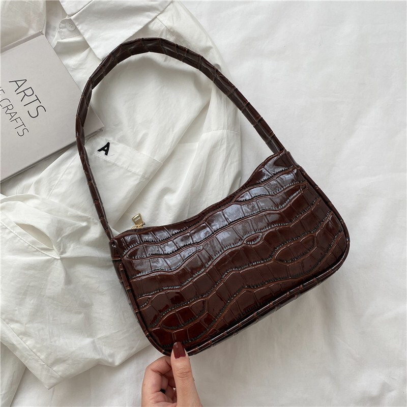 Suvised lihtsad kotid 2022 Uus moodne Interneti-kuulsuste lihtne kaenlaaluse õlakott Moodne krokodillimustriga ketikott