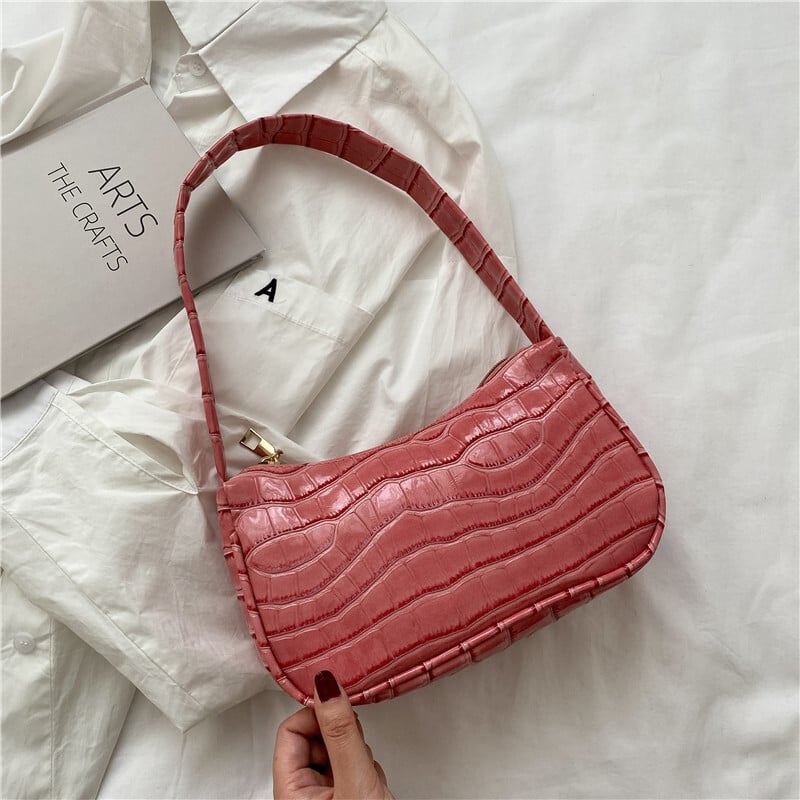 Suvised lihtsad kotid 2022 Uus moodne Interneti-kuulsuste lihtne kaenlaaluse õlakott Moodne krokodillimustriga ketikott