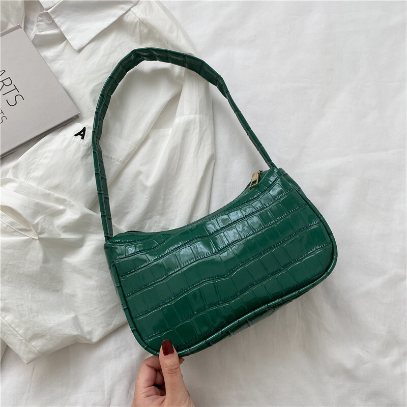 Suvised lihtsad kotid 2022 Uus moodne Interneti-kuulsuste lihtne kaenlaaluse õlakott Moodne krokodillimustriga ketikott