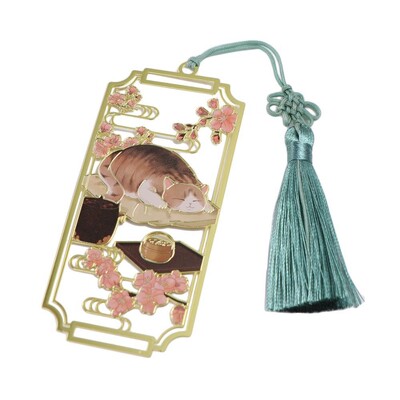 Õõneskassi järjehoidja Lilled Tutid Metallist lugemine Järjehoidja Hiina stiil mood Hiina stiil Järjehoidjad Tudengite kirjatarbed