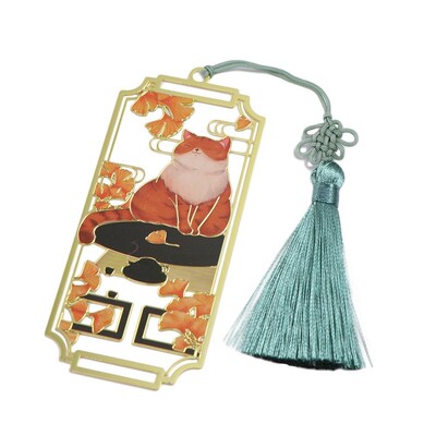 Õõneskassi järjehoidja Lilled Tutid Metallist lugemine Järjehoidja Hiina stiil mood Hiina stiil Järjehoidjad Tudengite kirjatarbed