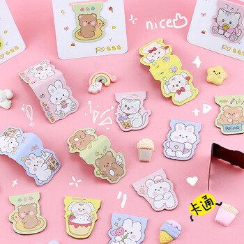 1 τεμ. Μαγνητικοί σελιδοδείκτες Cartoon Cute Bear Rabbit Cat Magnet Μαρκαδόρος βιβλίου Kawaii Δώρο για ανάγνωση Σχολείο γραφείου