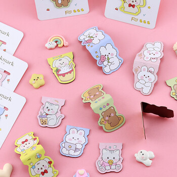 1 τεμ. Μαγνητικοί σελιδοδείκτες Cartoon Cute Bear Rabbit Cat Magnet Μαρκαδόρος βιβλίου Kawaii Δώρο για ανάγνωση Σχολείο γραφείου