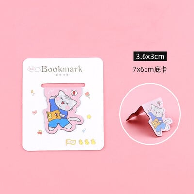 1 gab Karikatūras magnētiskās grāmatzīmes Mīlīgs lācis trusis kaķis Magnēts grāmatu marķieris Kawaii dāvana lasīšanai biroja skolai